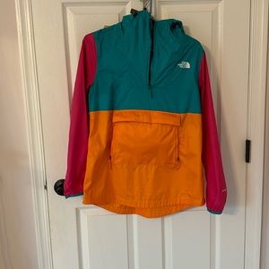 North face colorful rain coat!!